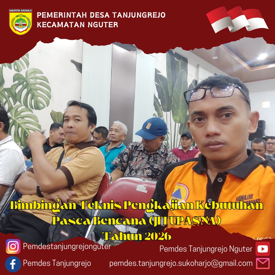 Bimbingan Teknis Pengkajian Kebutuhan Pasca Bencana
